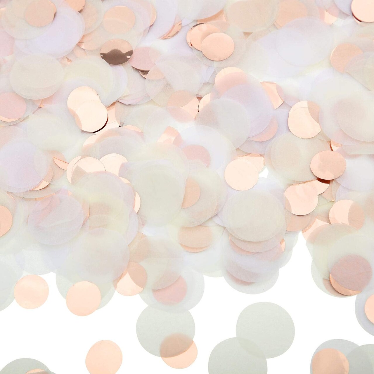 Round Tissue Paper Table Confetti Dots for Wedding Birthday Party Decoration (White Ivory Champagne)